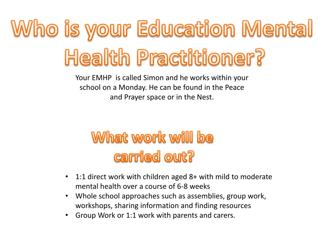 who is your education mental health practitioner