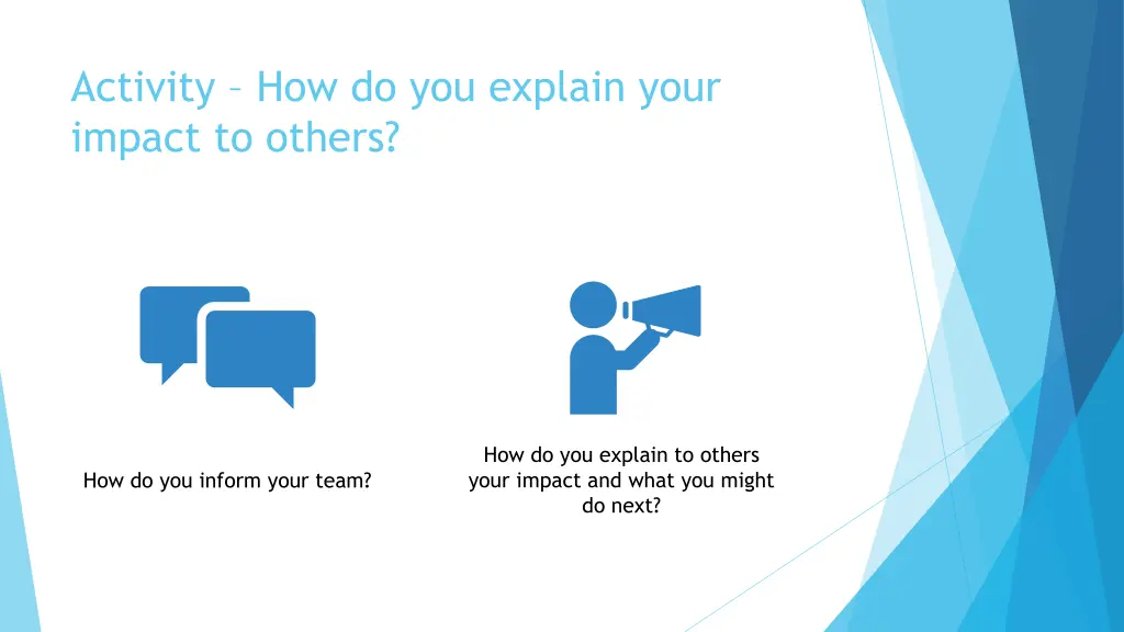 activity how do you explain your impact to others