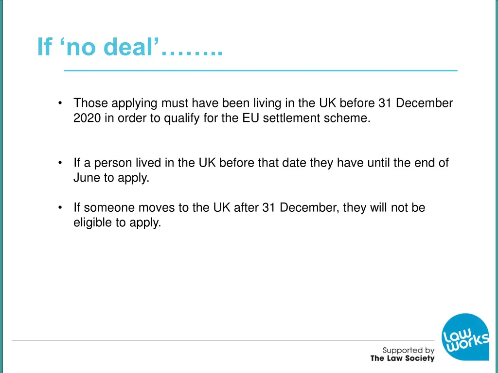 if no deal