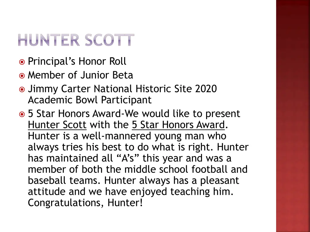 hunter scott