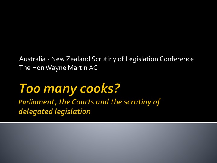 australia new zealand scrutiny of legislation