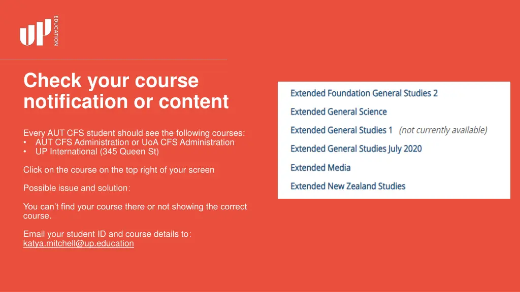 check your course notification or content