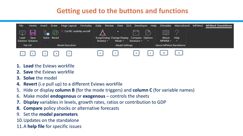 getting used to the buttons and functions