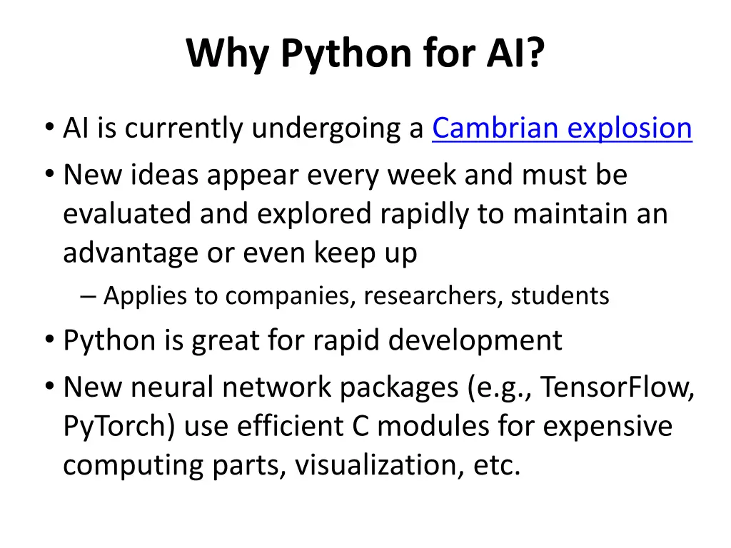 why python for ai