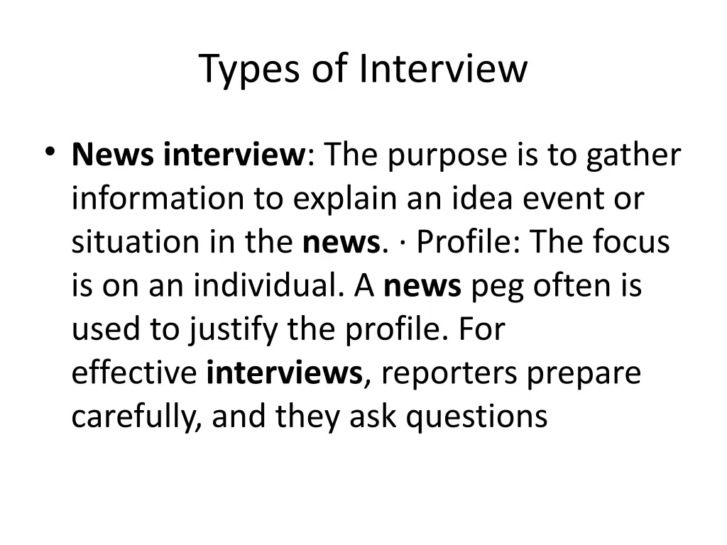 types of interview