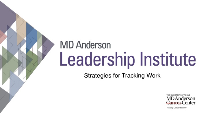 strategies for tracking work