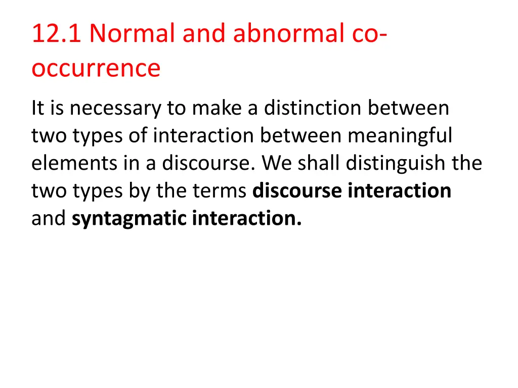 12 1 normal and abnormal co occurrence