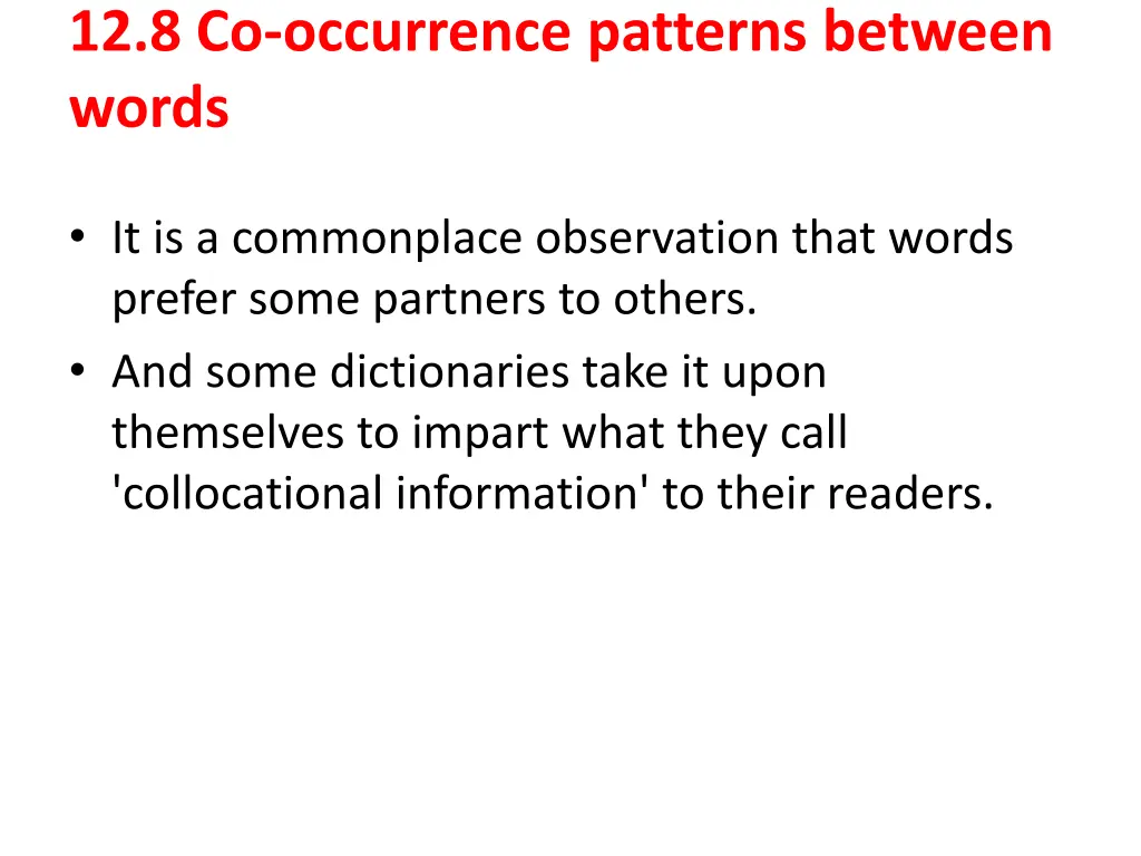 12 8 co occurrence patterns between words