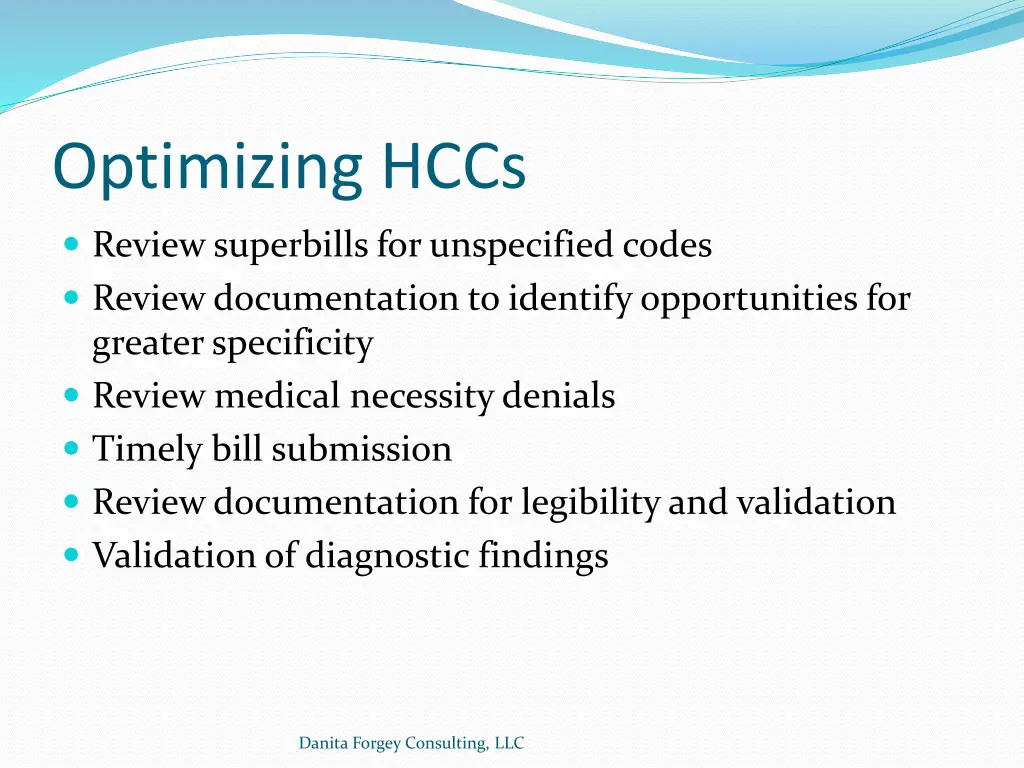 optimizing hccs