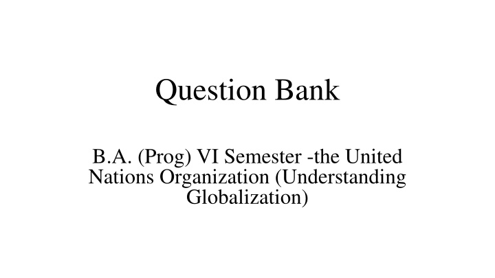 question bank