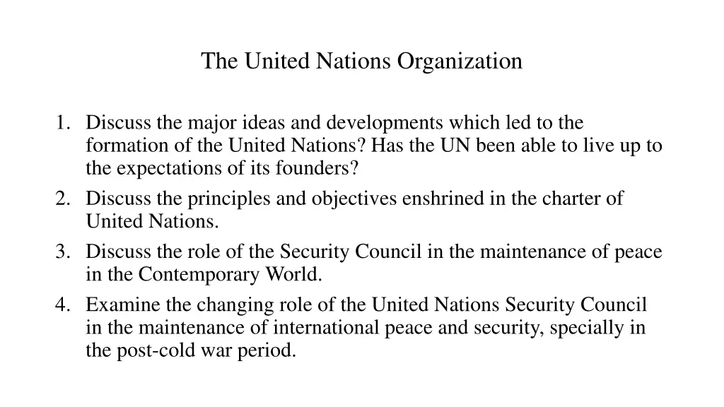 the united nations organization