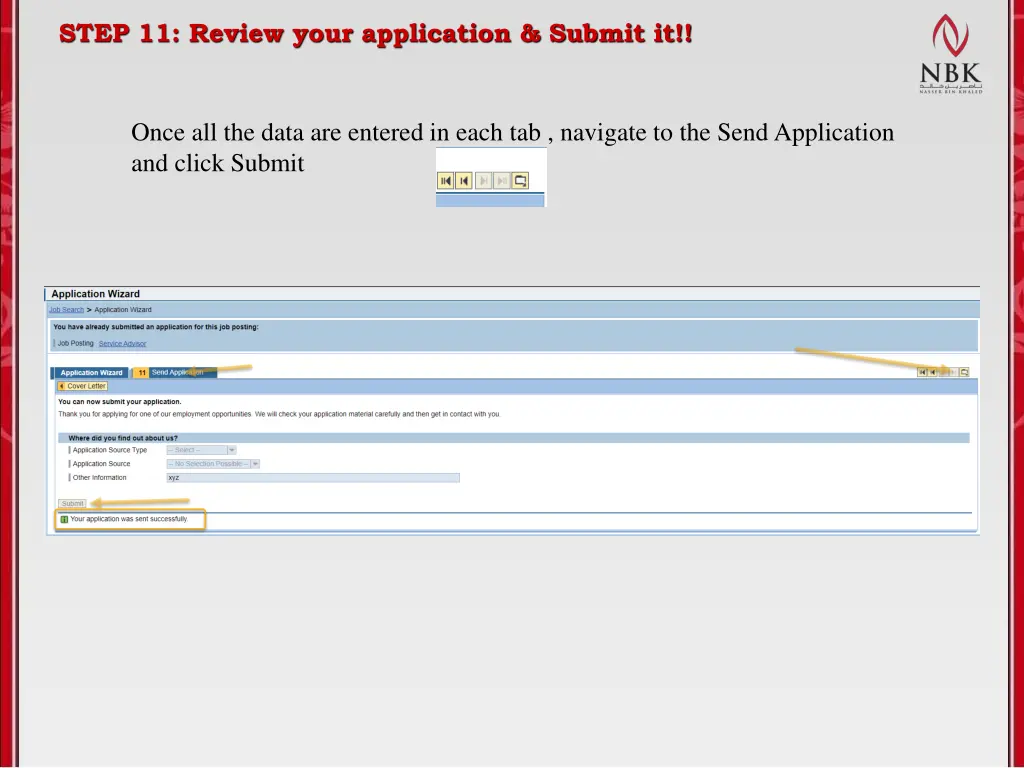 step 11 review your application submit it