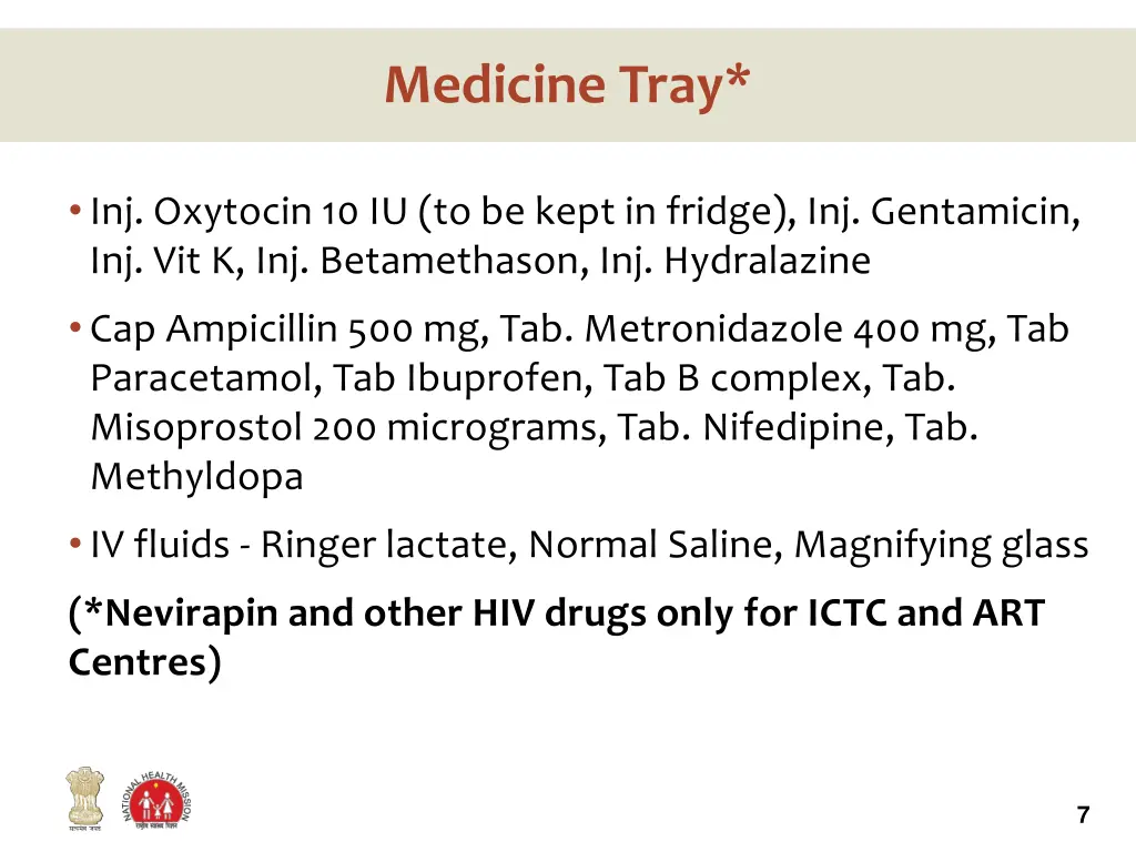 medicine tray