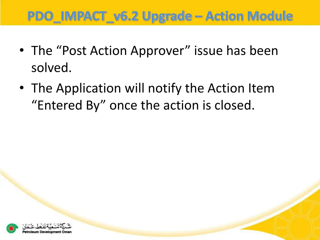 pdo impact v6 2 upgrade action module 1