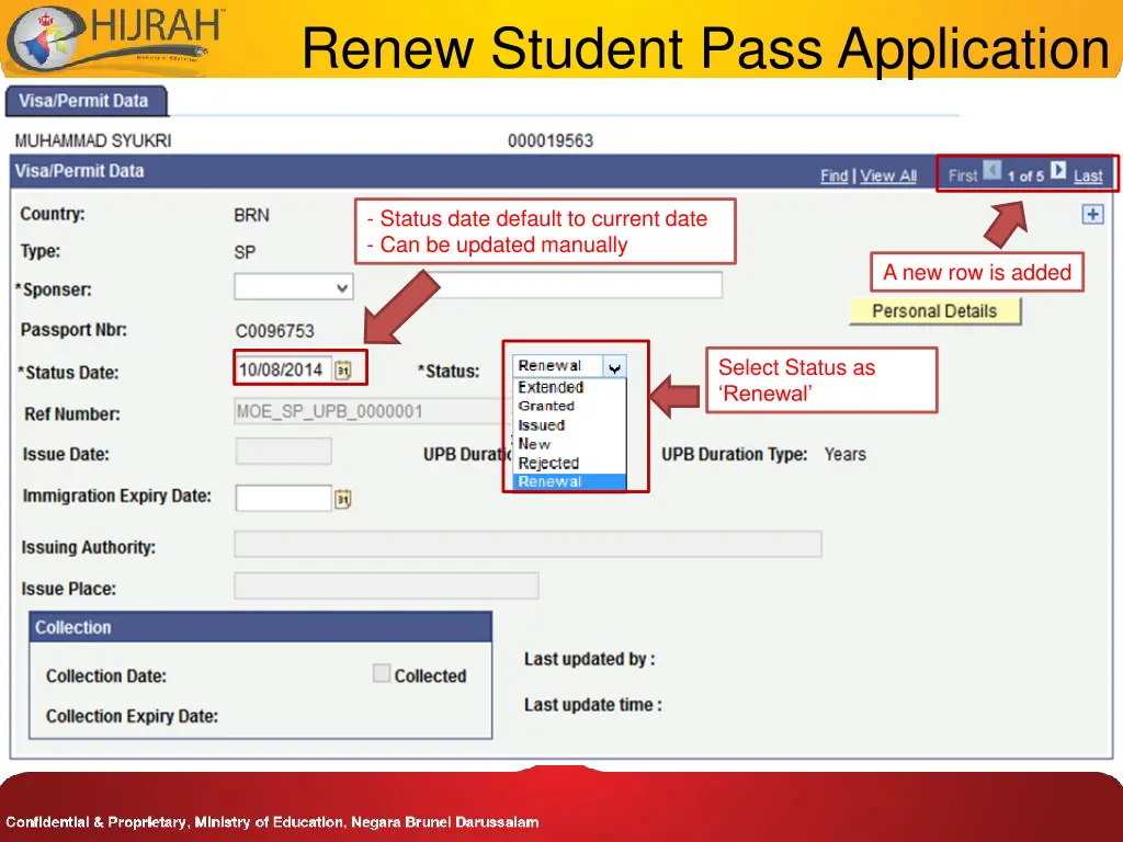 renew student pass application 1