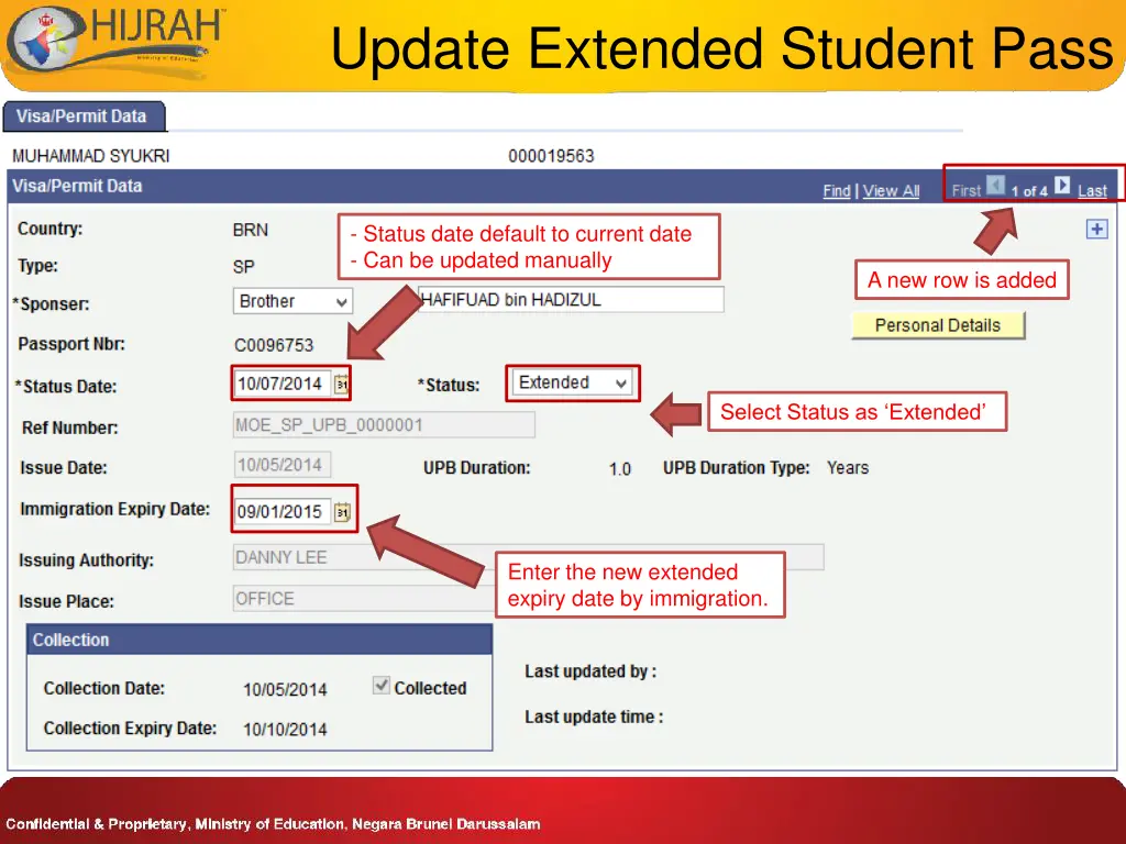 update extended student pass 1