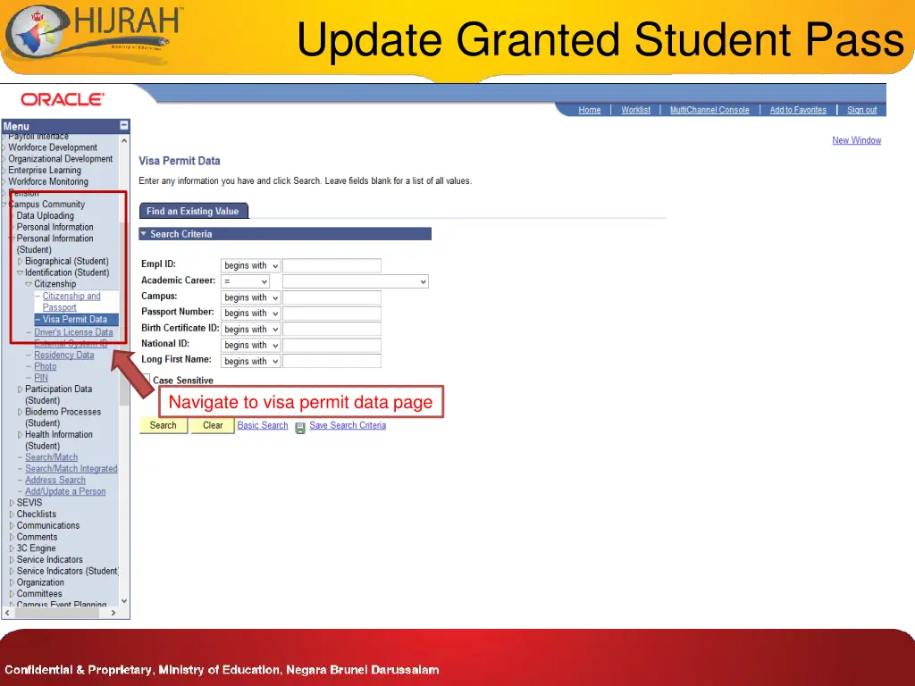 update granted student pass