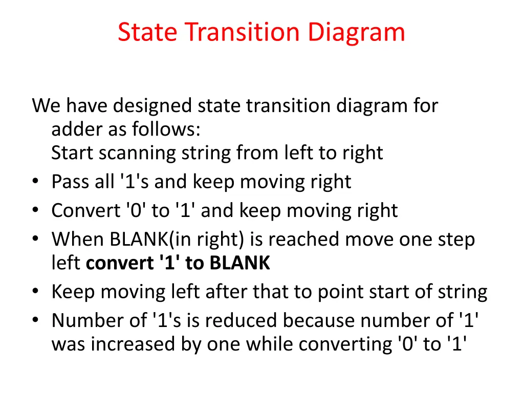 state transition diagram