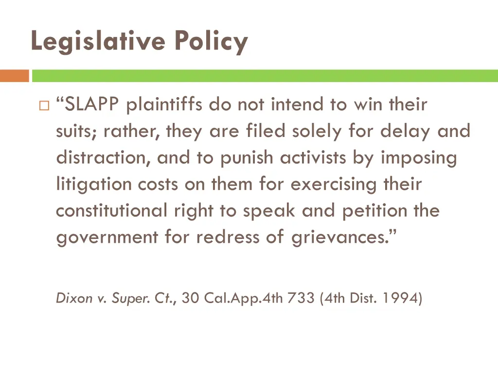 legislative policy 1