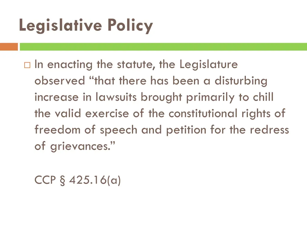 legislative policy