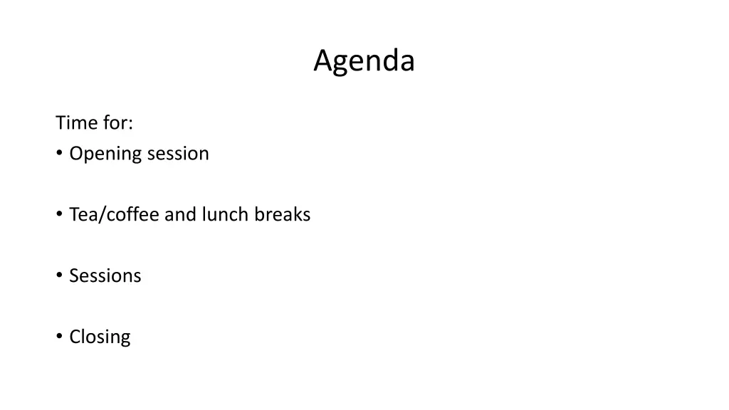 agenda