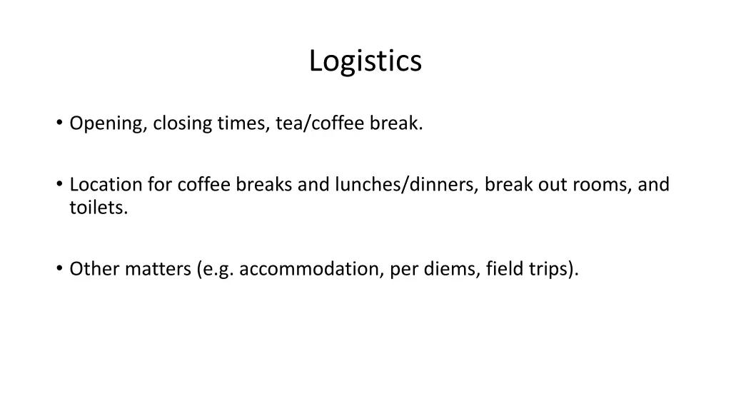 logistics