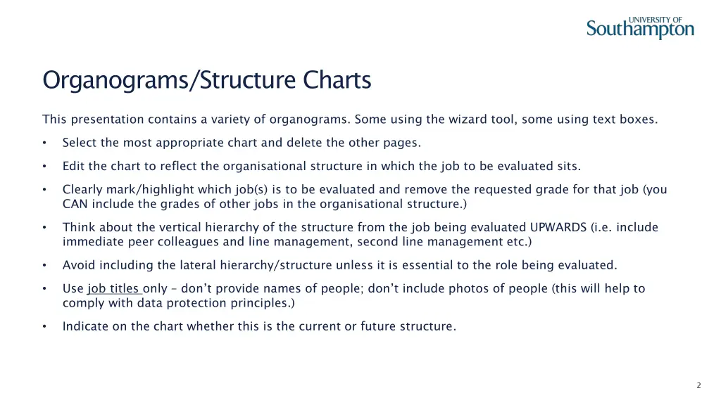 organograms structure charts