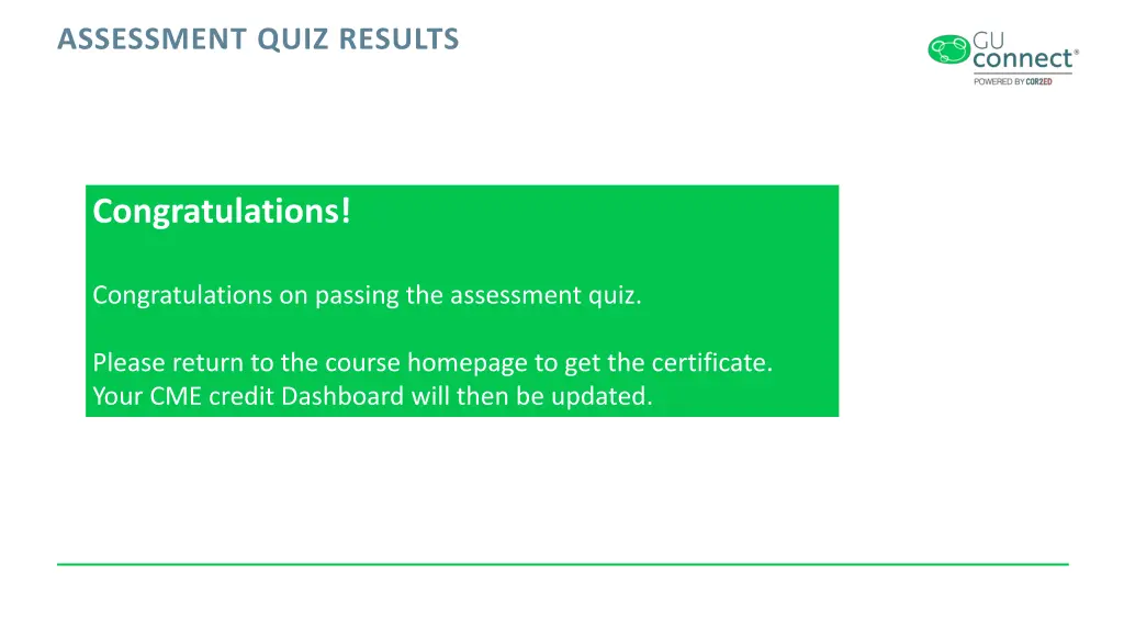 assessment quiz results