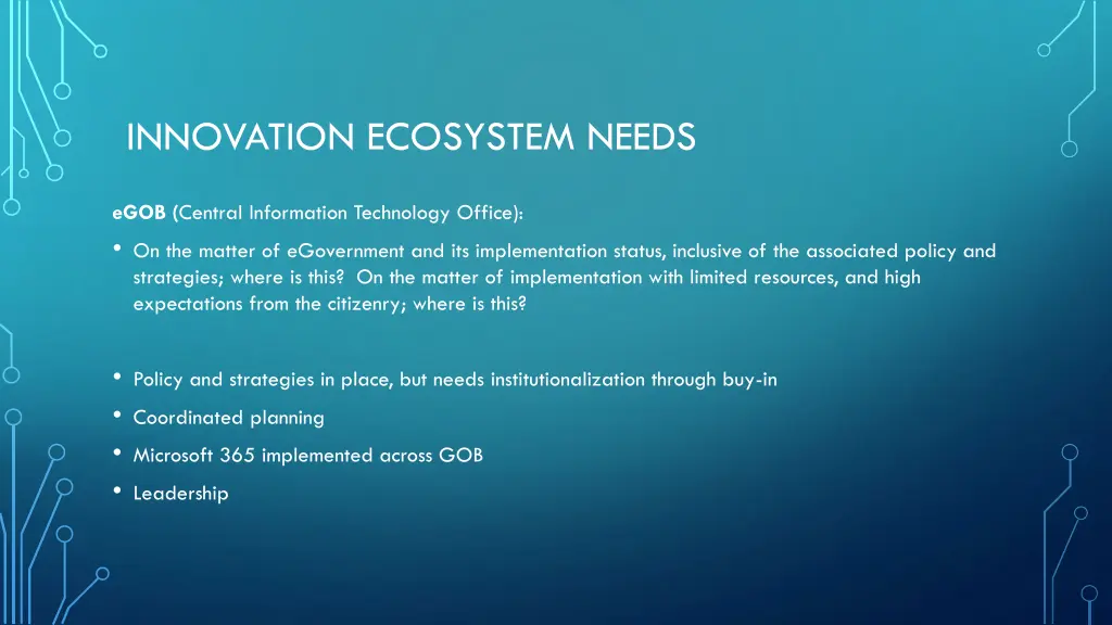 innovation ecosystem needs 3