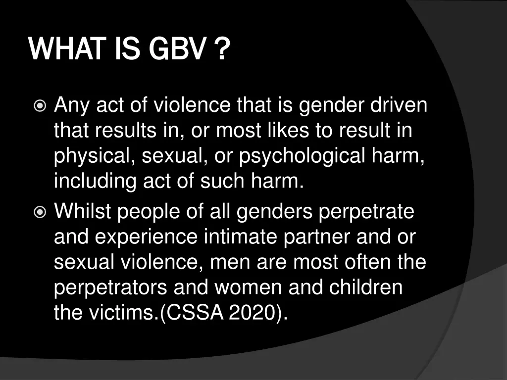 what is gbv what is gbv