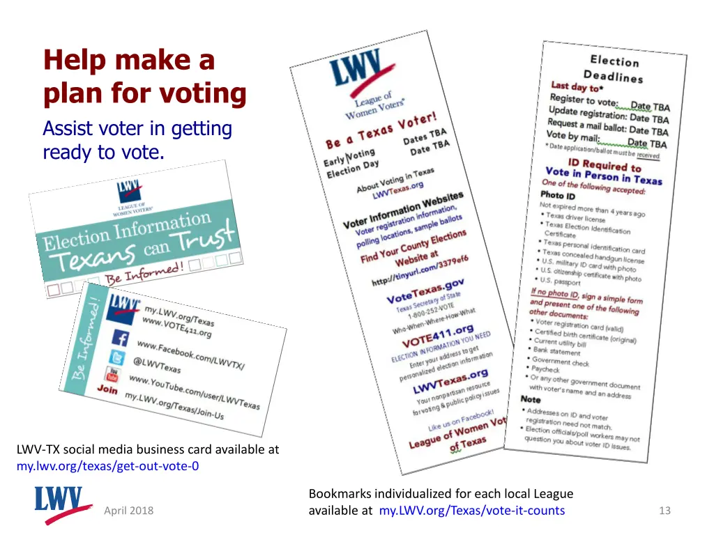 help make a plan for voting assist voter