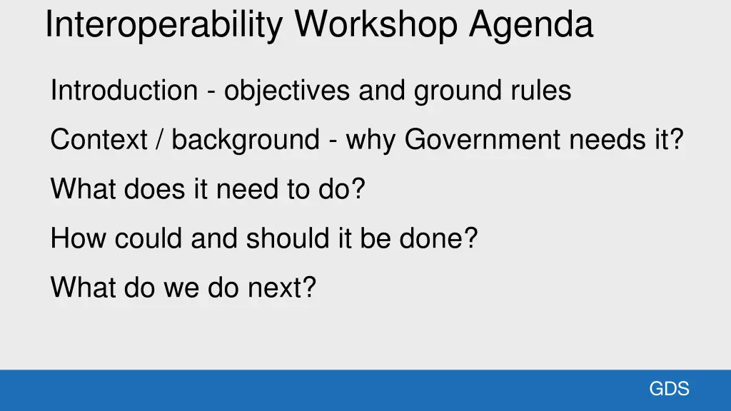 interoperability workshop agenda