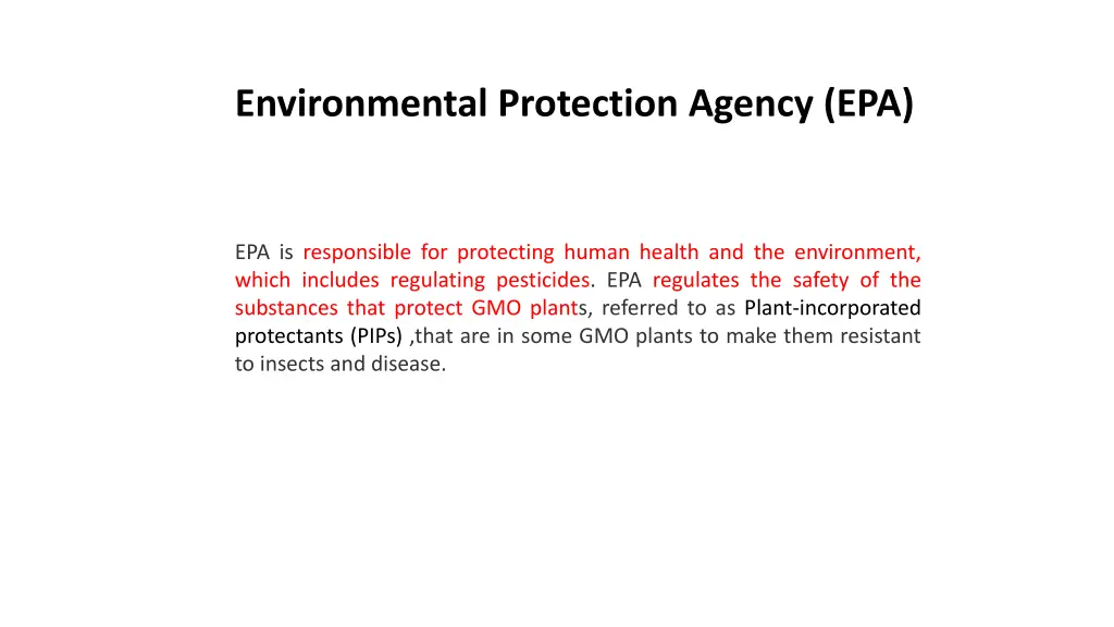 environmental protection agency epa