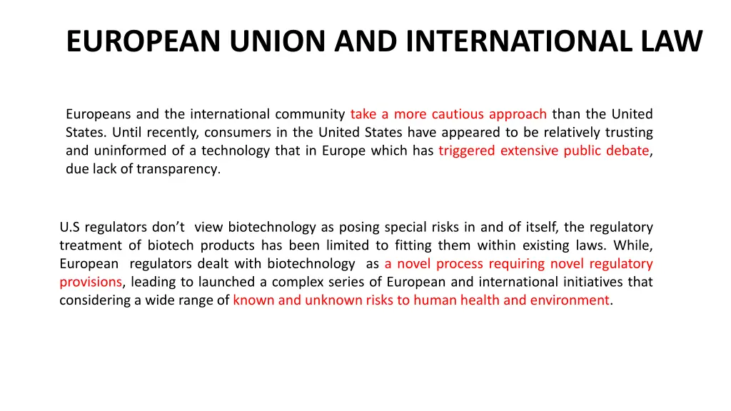 european union and international law