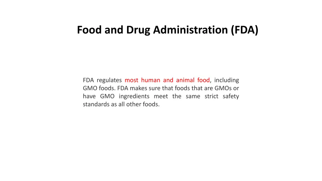 food and drug administration fda