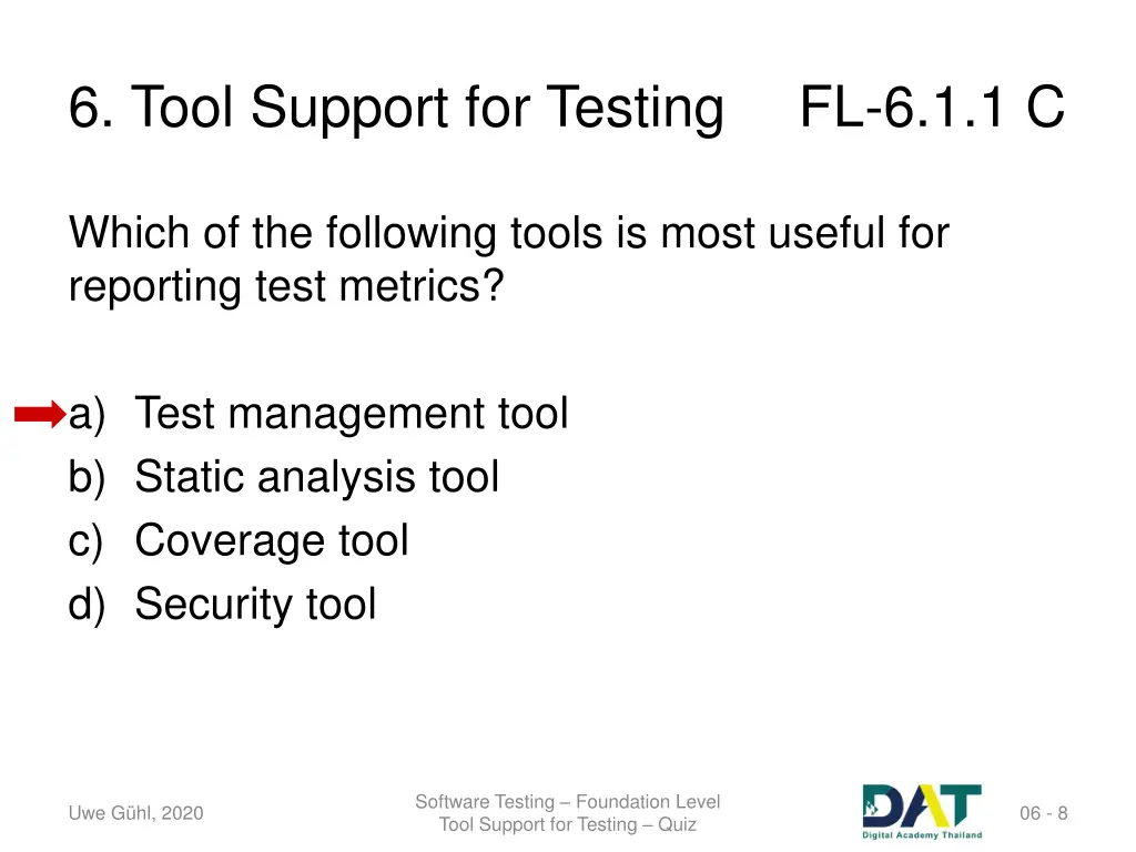 6 tool support for testing 5