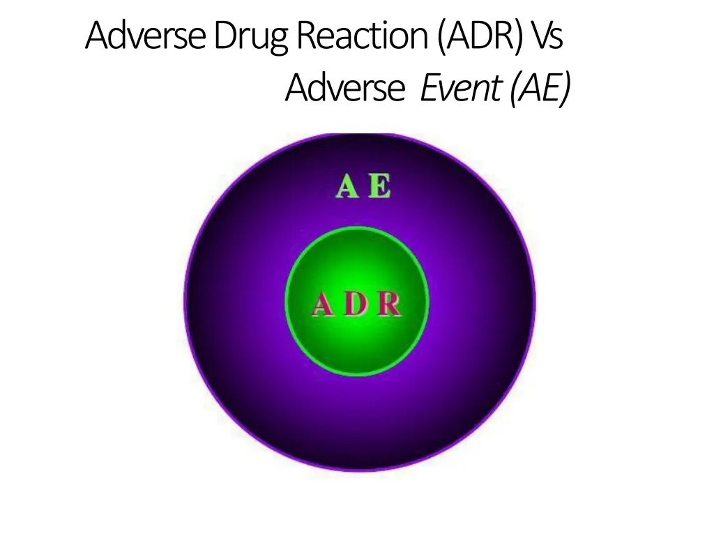 adverse drug reaction adr vs adverse event ae