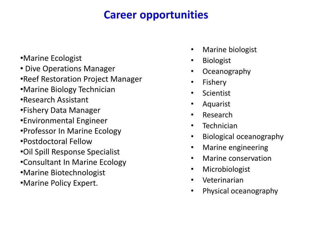 career opportunities