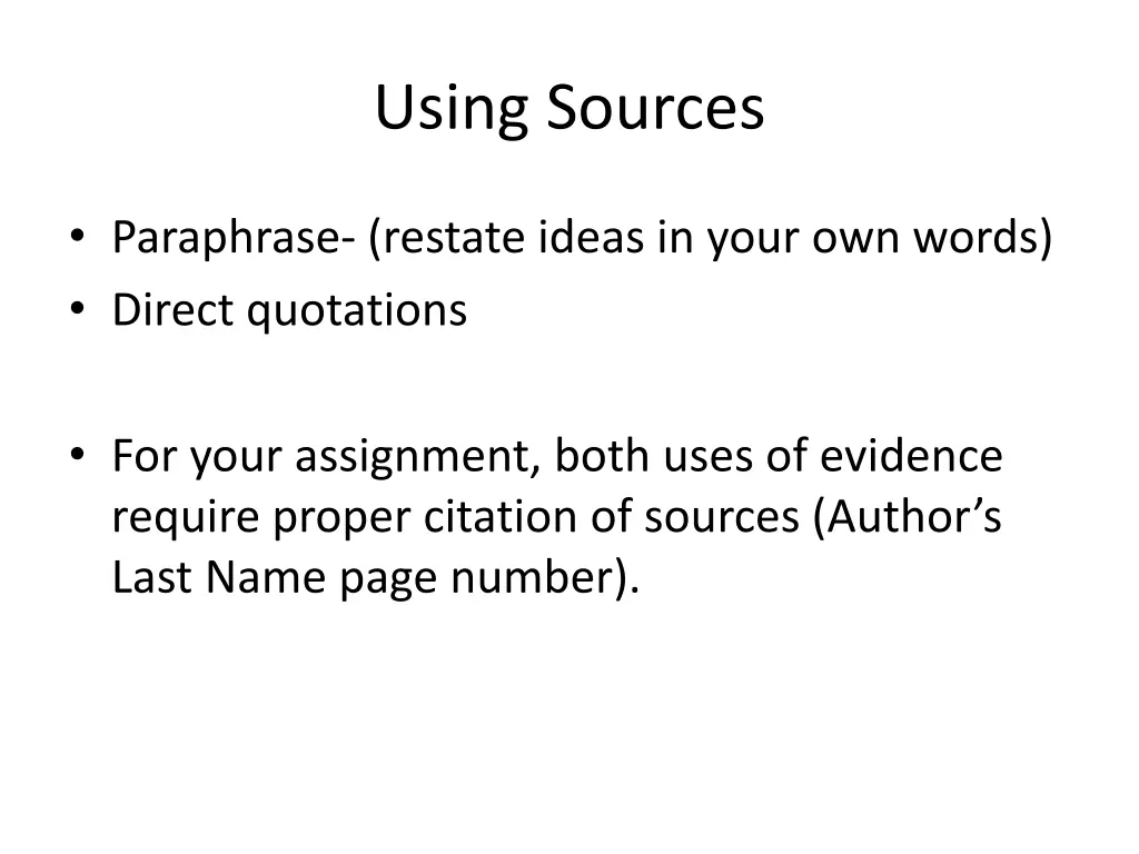 using sources