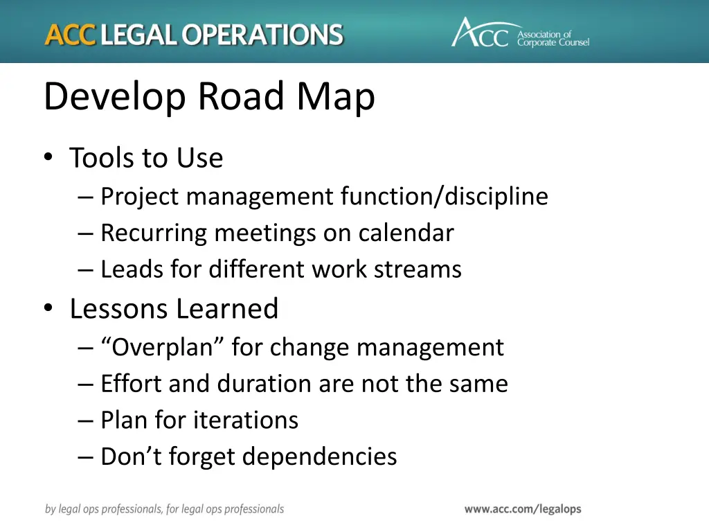 develop road map 1