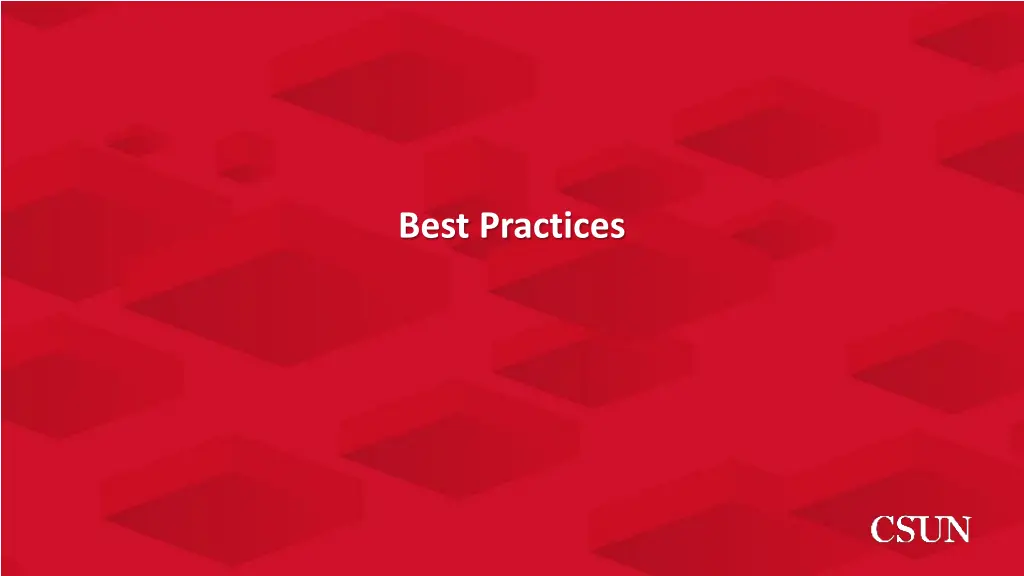 best practices