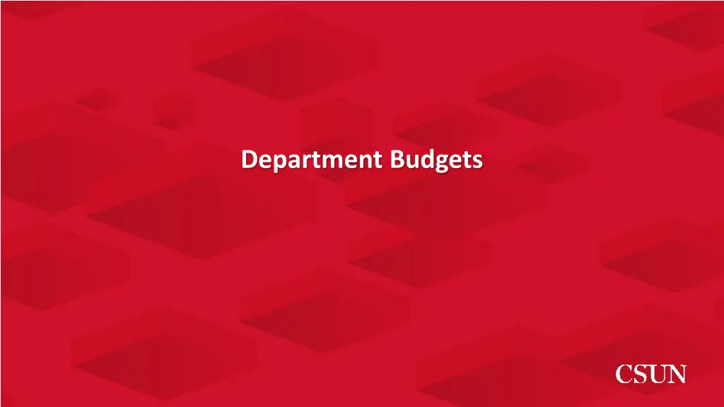 department budgets