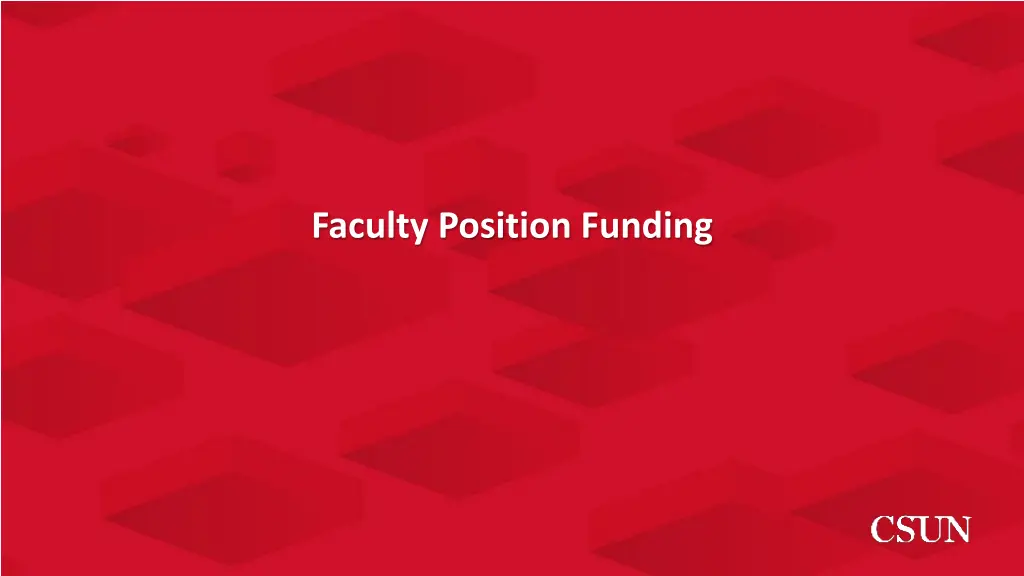 faculty position funding