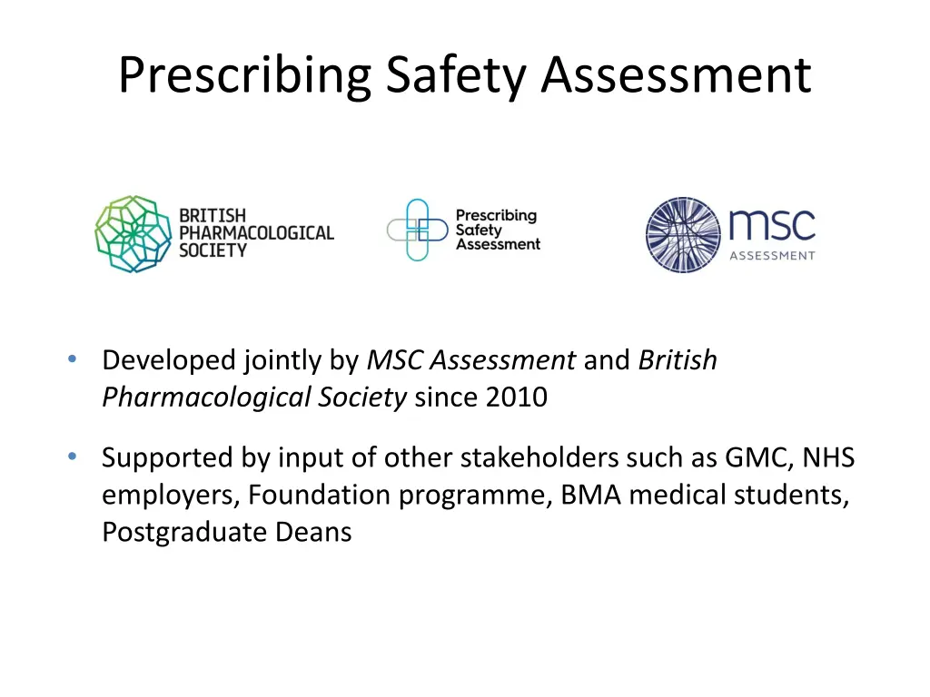 prescribing safety assessment