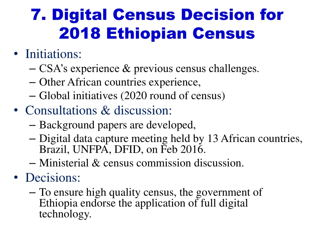 7 digital census decision for 2018 ethiopian