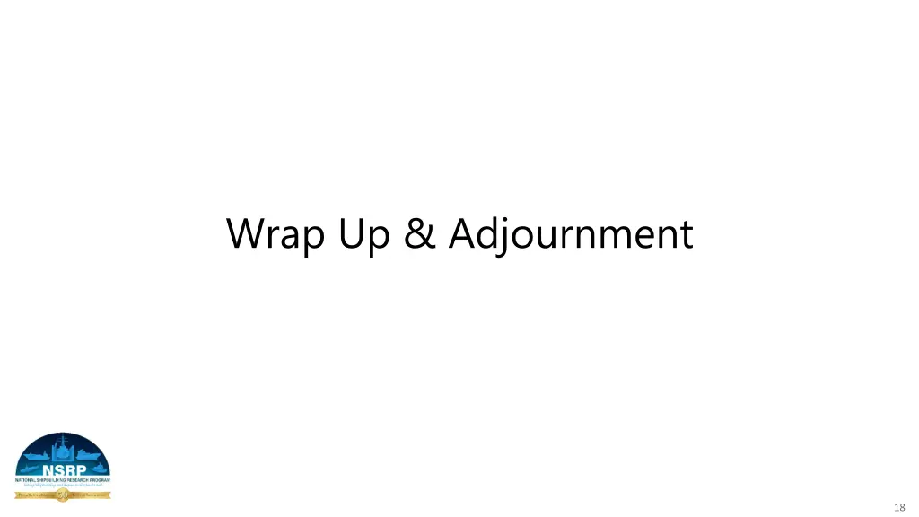 wrap up adjournment