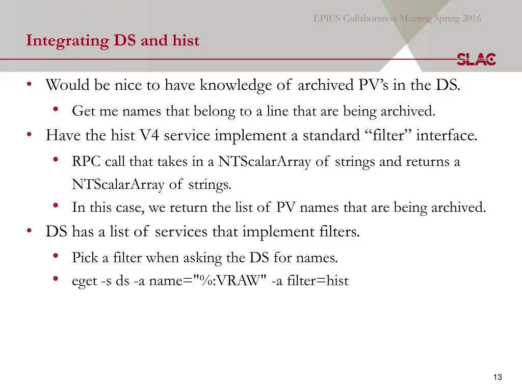 integrating ds and hist