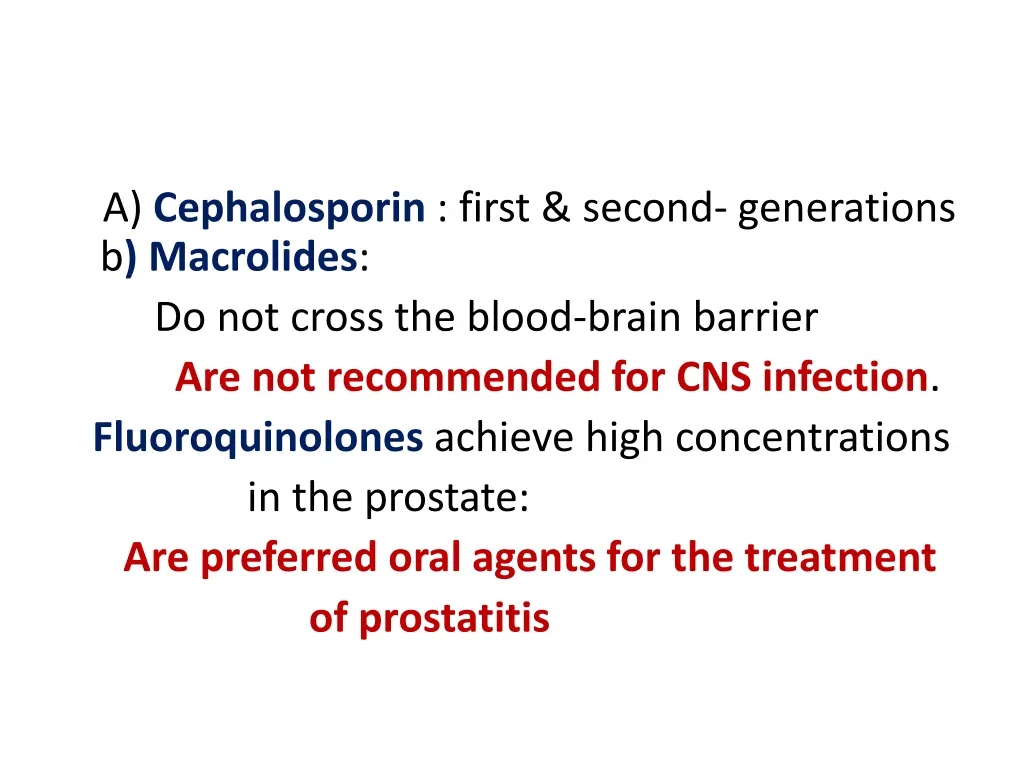 a cephalosporin first second generations