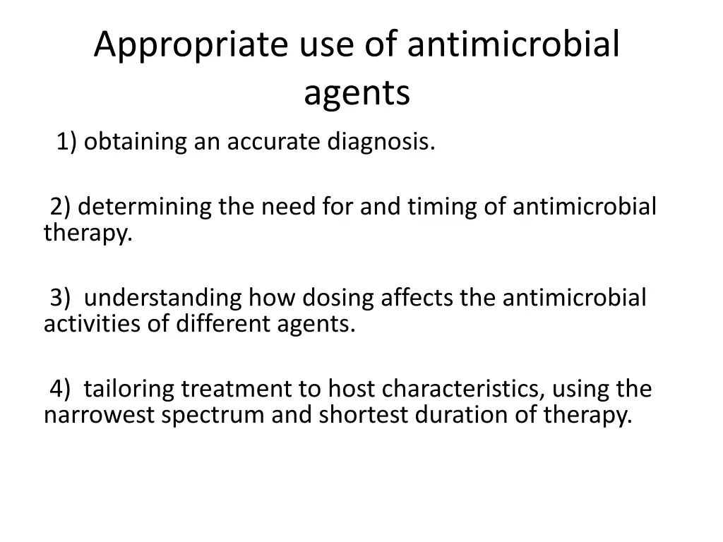 appropriate use of antimicrobial agents