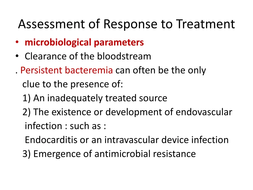 assessment of response to treatment 2